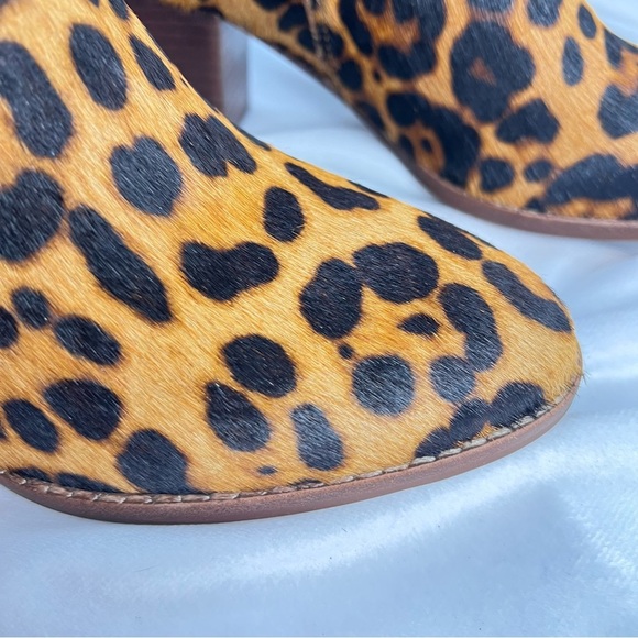 MADEWELL The Regan Boot in Leopard Calf Hair Ankle Boots Size 7 NWT - Picture 6 of 11